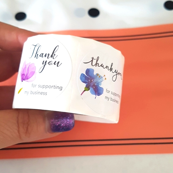 100 pcs 1.5" In. Thank You Stickers - Picture 3 of 13